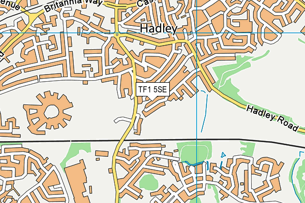 TF1 5SE map - OS VectorMap District (Ordnance Survey)