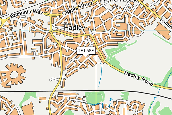 TF1 5SF map - OS VectorMap District (Ordnance Survey)