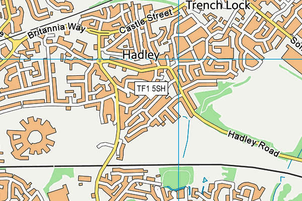 TF1 5SH map - OS VectorMap District (Ordnance Survey)