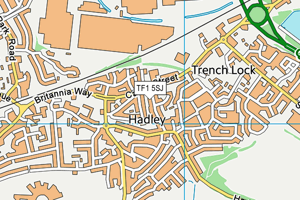 TF1 5SJ map - OS VectorMap District (Ordnance Survey)