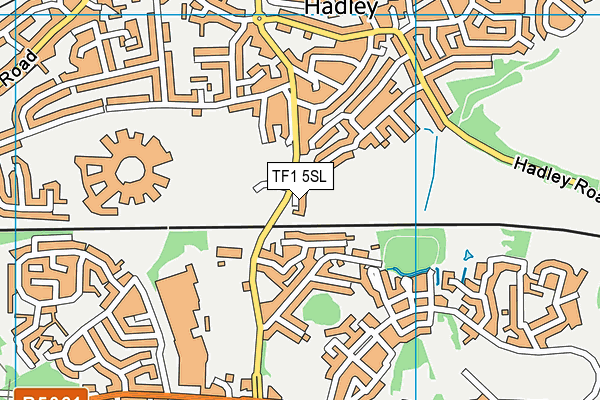 TF1 5SL map - OS VectorMap District (Ordnance Survey)
