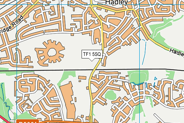 TF1 5SQ map - OS VectorMap District (Ordnance Survey)