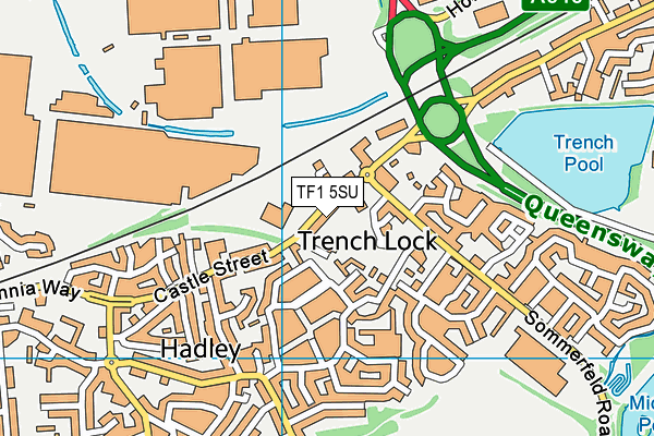 TF1 5SU map - OS VectorMap District (Ordnance Survey)