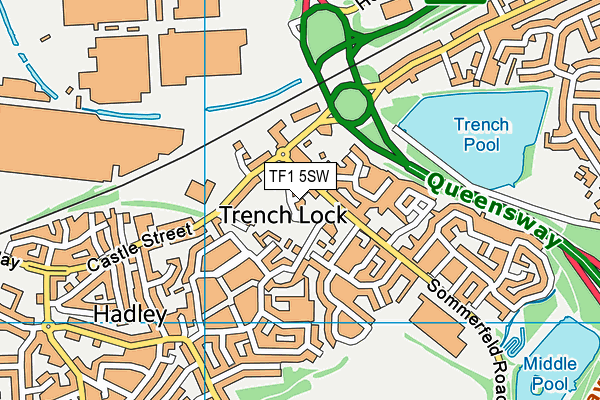 TF1 5SW map - OS VectorMap District (Ordnance Survey)