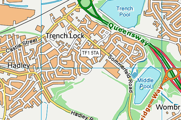 TF1 5TA map - OS VectorMap District (Ordnance Survey)