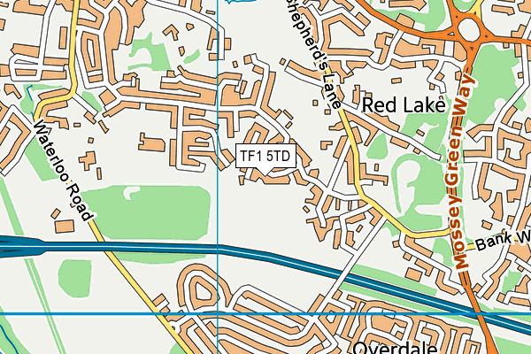 TF1 5TD map - OS VectorMap District (Ordnance Survey)