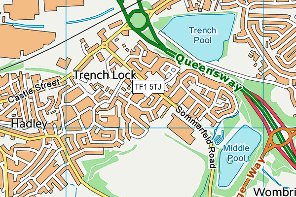 TF1 5TJ map - OS VectorMap District (Ordnance Survey)
