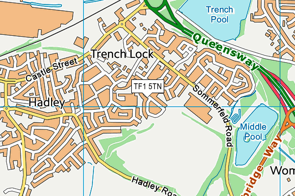 TF1 5TN map - OS VectorMap District (Ordnance Survey)