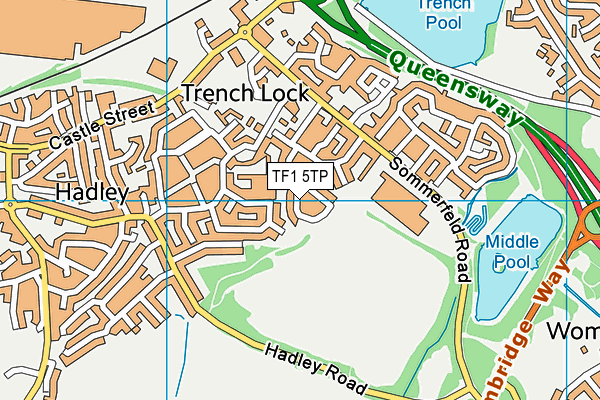 TF1 5TP map - OS VectorMap District (Ordnance Survey)