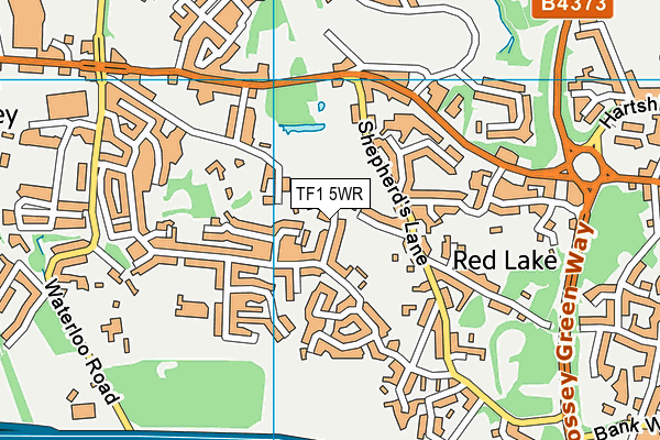 TF1 5WR map - OS VectorMap District (Ordnance Survey)