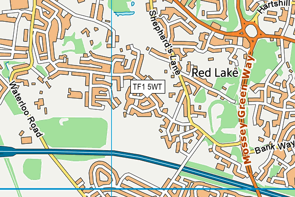 TF1 5WT map - OS VectorMap District (Ordnance Survey)