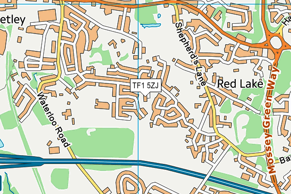 TF1 5ZJ map - OS VectorMap District (Ordnance Survey)