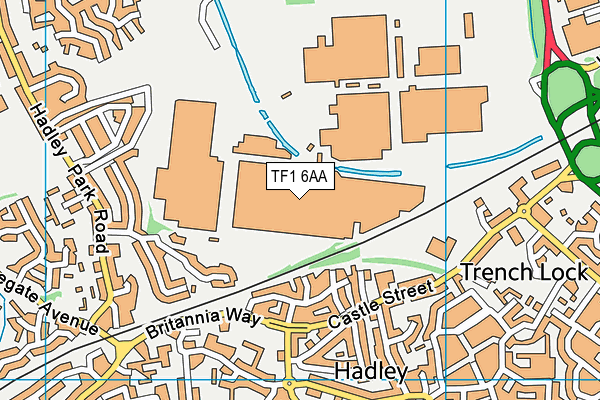 TF1 6AA map - OS VectorMap District (Ordnance Survey)