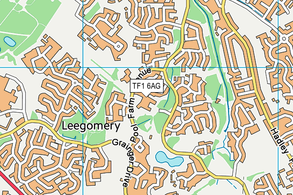 TF1 6AG map - OS VectorMap District (Ordnance Survey)