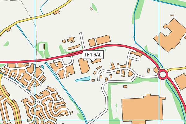 TF1 6AL map - OS VectorMap District (Ordnance Survey)
