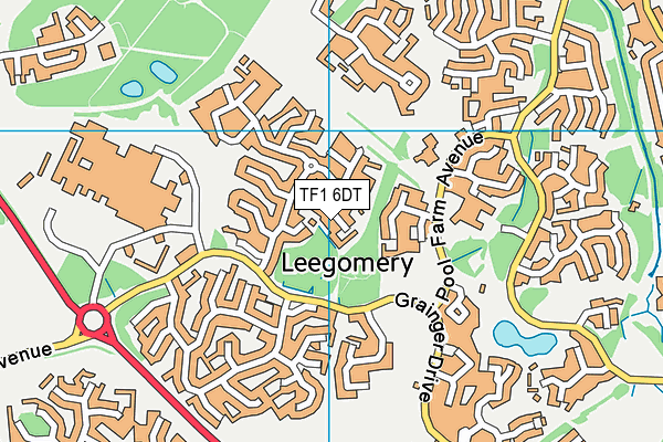 TF1 6DT map - OS VectorMap District (Ordnance Survey)