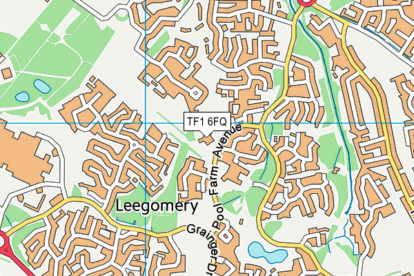 Apley Wood Primary School map (TF1 6FQ) - OS VectorMap District (Ordnance Survey)