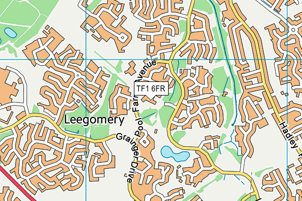 TF1 6FR map - OS VectorMap District (Ordnance Survey)