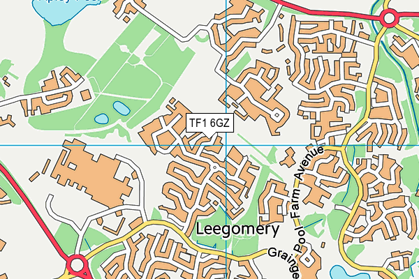 TF1 6GZ map - OS VectorMap District (Ordnance Survey)