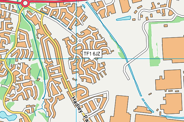TF1 6JZ map - OS VectorMap District (Ordnance Survey)