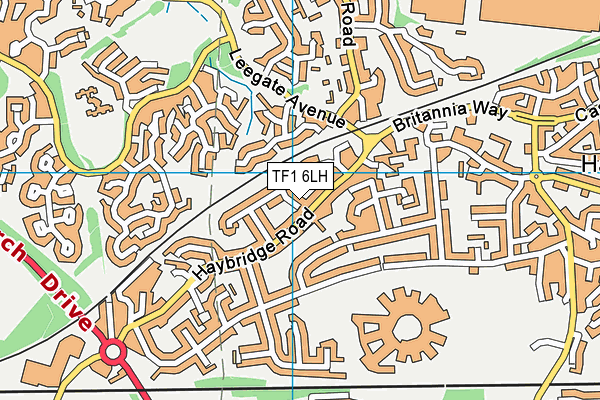 TF1 6LH map - OS VectorMap District (Ordnance Survey)