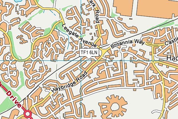 TF1 6LN map - OS VectorMap District (Ordnance Survey)