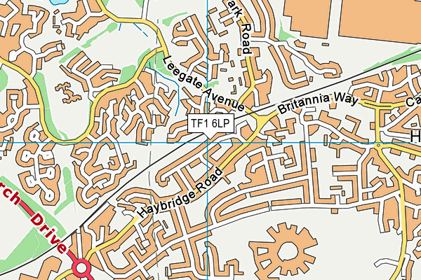 TF1 6LP map - OS VectorMap District (Ordnance Survey)
