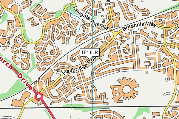 TF1 6LR map - OS VectorMap District (Ordnance Survey)