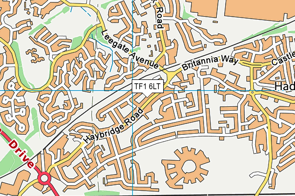 TF1 6LT map - OS VectorMap District (Ordnance Survey)
