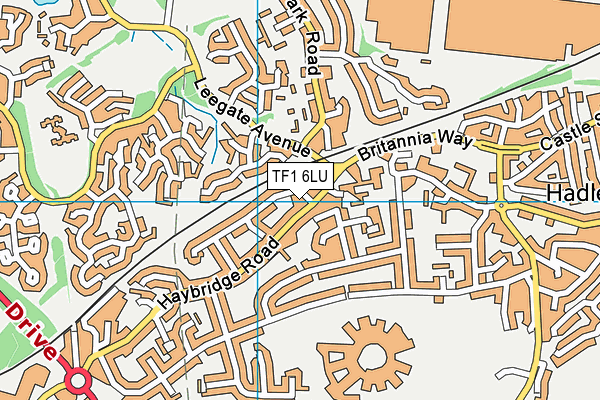 TF1 6LU map - OS VectorMap District (Ordnance Survey)
