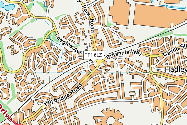 TF1 6LZ map - OS VectorMap District (Ordnance Survey)