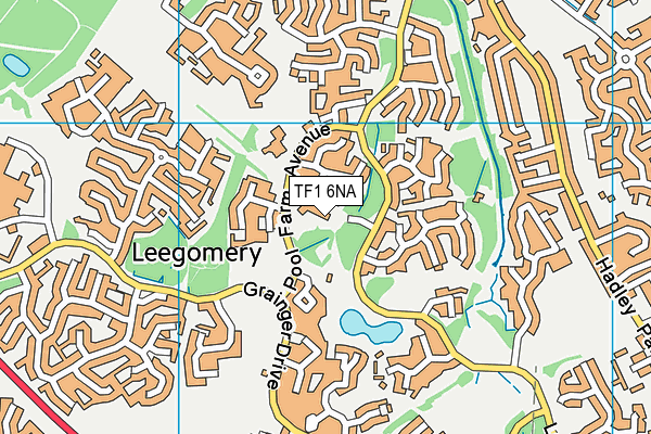 TF1 6NA map - OS VectorMap District (Ordnance Survey)