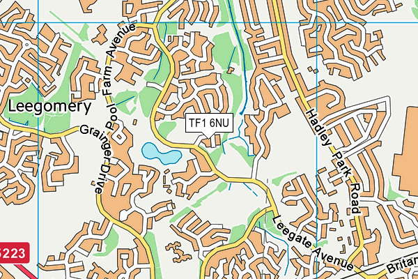 TF1 6NU map - OS VectorMap District (Ordnance Survey)