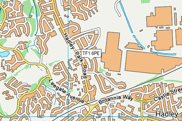 TF1 6PE map - OS VectorMap District (Ordnance Survey)