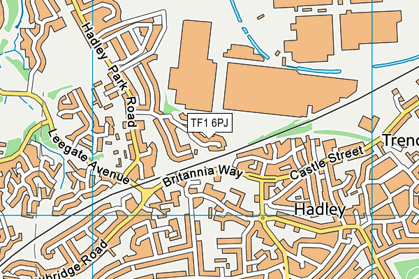 TF1 6PJ map - OS VectorMap District (Ordnance Survey)
