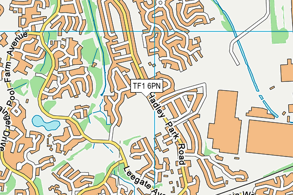 TF1 6PN map - OS VectorMap District (Ordnance Survey)
