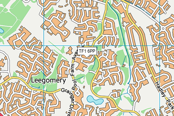 TF1 6PP map - OS VectorMap District (Ordnance Survey)