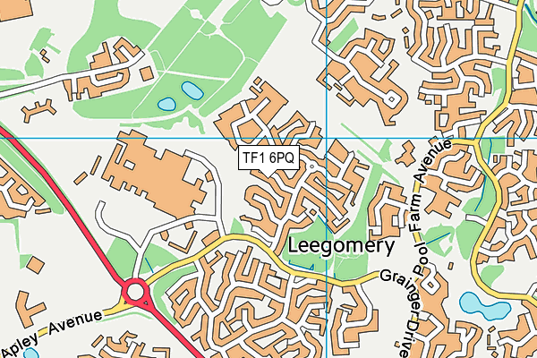 TF1 6PQ map - OS VectorMap District (Ordnance Survey)