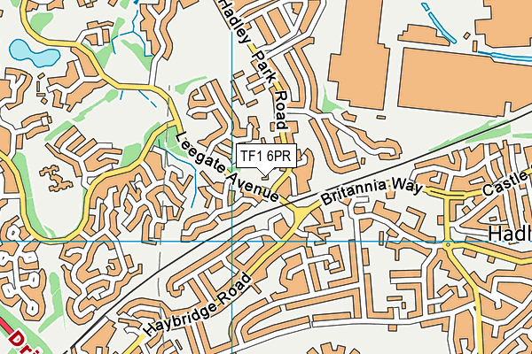 TF1 6PR map - OS VectorMap District (Ordnance Survey)