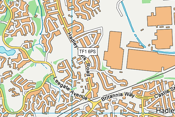 TF1 6PS map - OS VectorMap District (Ordnance Survey)