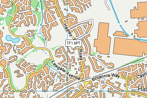 TF1 6PT map - OS VectorMap District (Ordnance Survey)