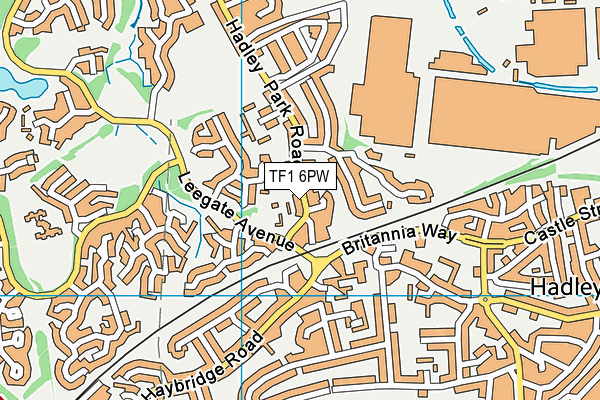 TF1 6PW map - OS VectorMap District (Ordnance Survey)