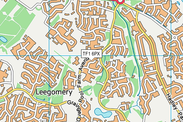 TF1 6PX map - OS VectorMap District (Ordnance Survey)