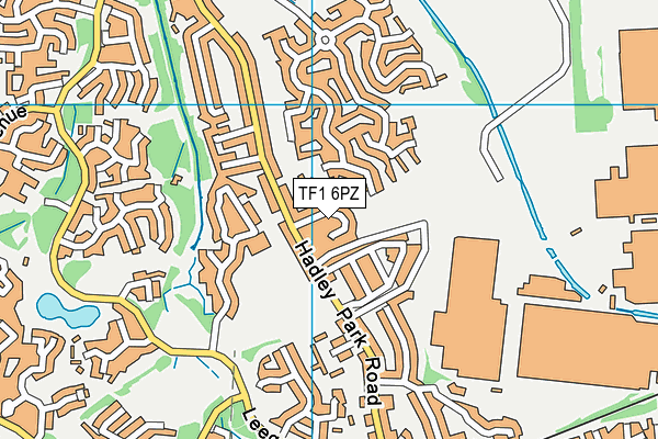 TF1 6PZ map - OS VectorMap District (Ordnance Survey)