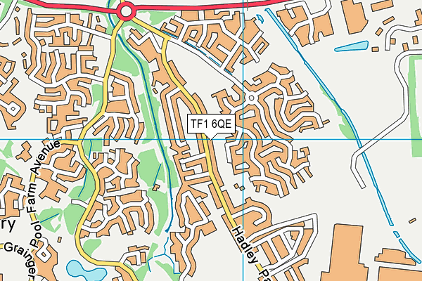 TF1 6QE map - OS VectorMap District (Ordnance Survey)