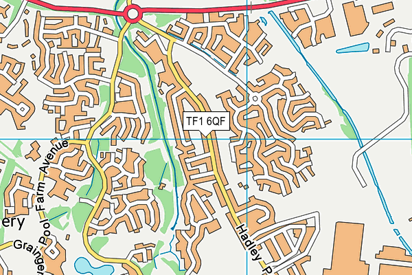 TF1 6QF map - OS VectorMap District (Ordnance Survey)