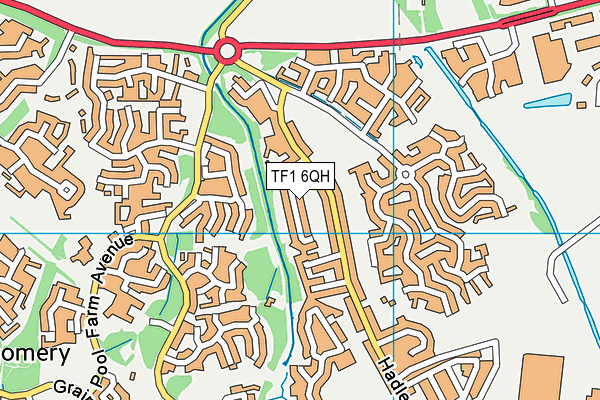 TF1 6QH map - OS VectorMap District (Ordnance Survey)