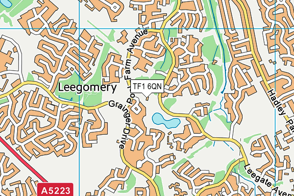 TF1 6QN map - OS VectorMap District (Ordnance Survey)