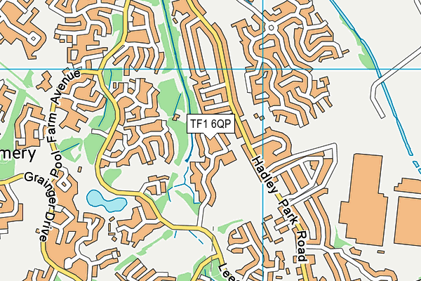 TF1 6QP map - OS VectorMap District (Ordnance Survey)
