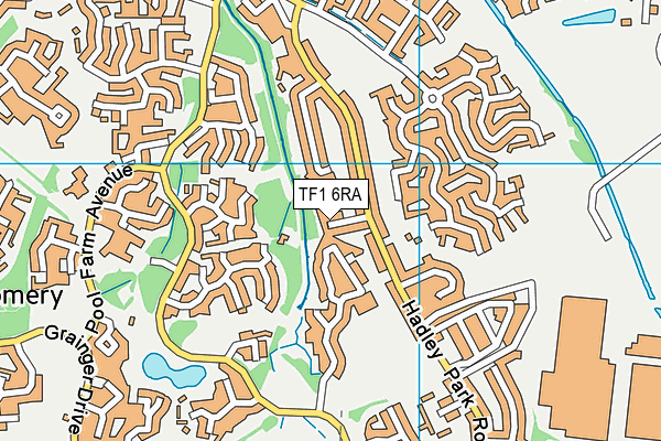 TF1 6RA map - OS VectorMap District (Ordnance Survey)